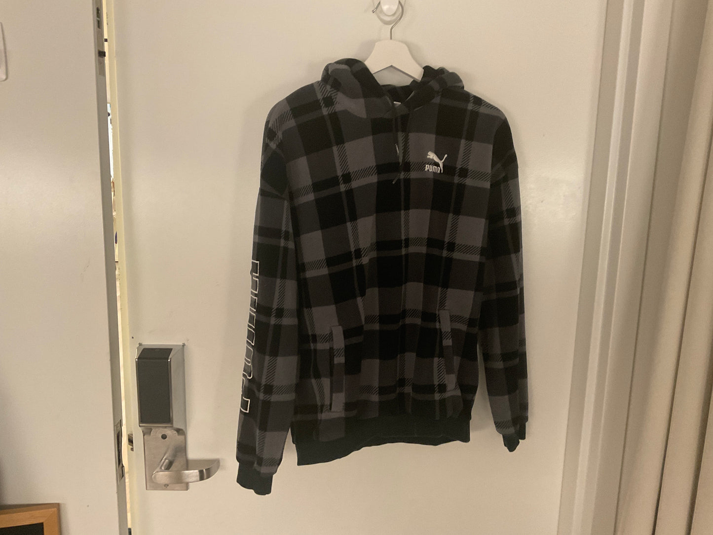 Puma Grey Plaid Hoodie