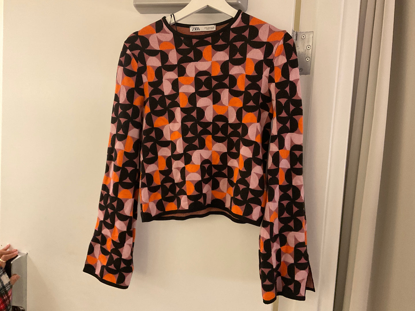 Zara Printed Bell Sleeve Top