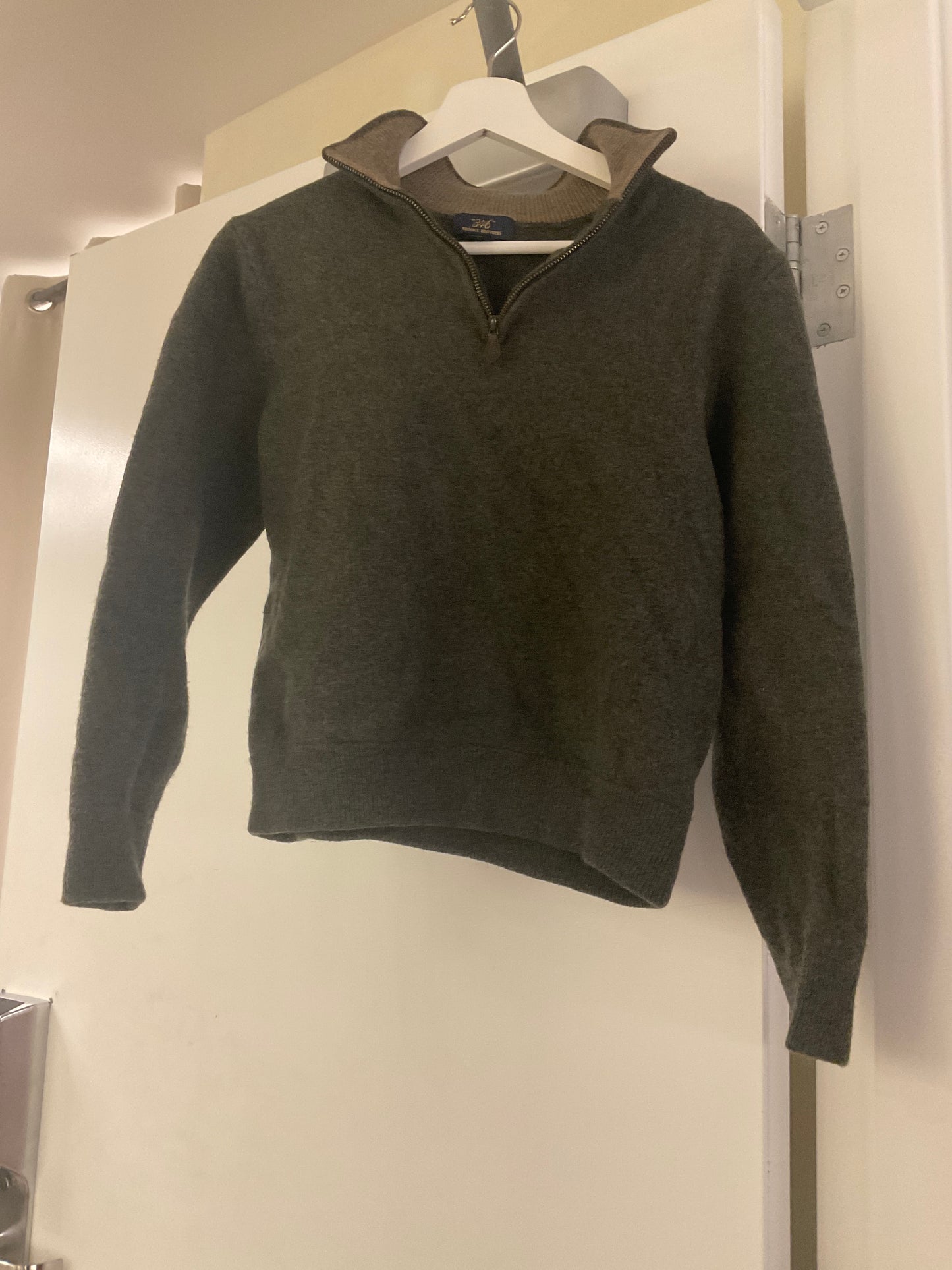Green Quarter Zip Sweater