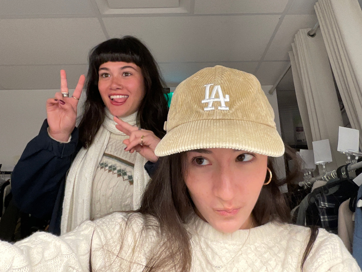 Beige Courderoy LA Hat
