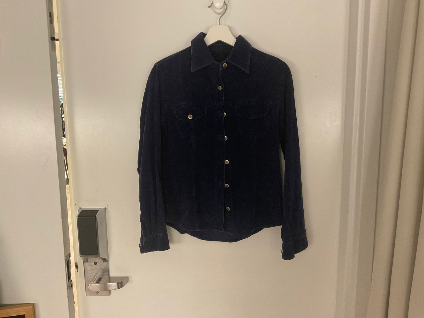 Dark Blue Corduroy Shirt