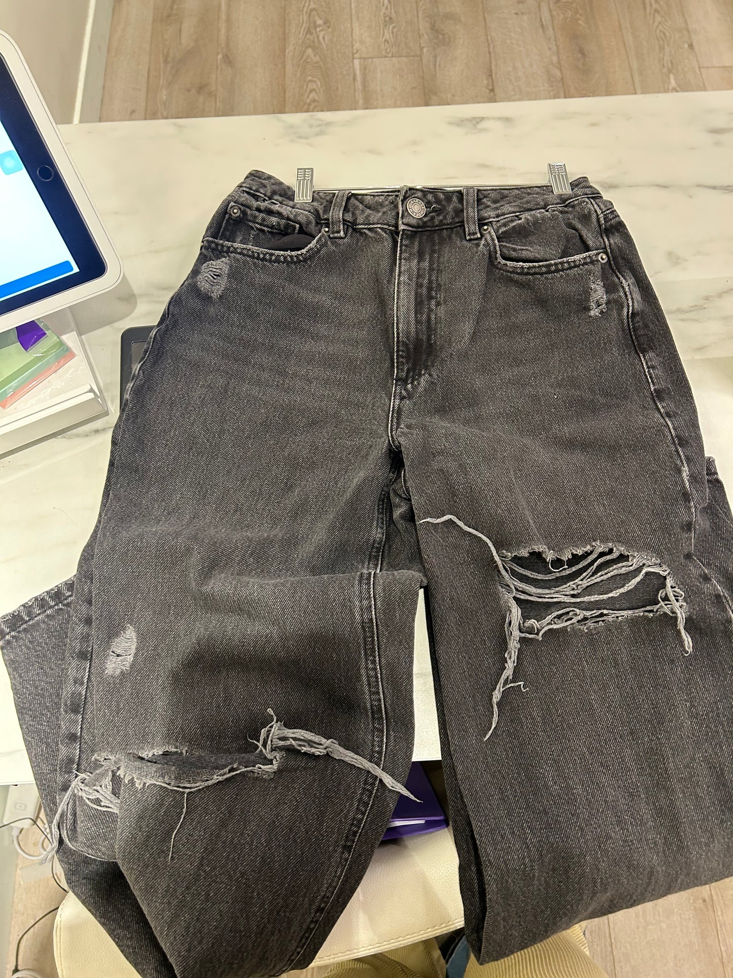 Garage Black Ripped Jeans