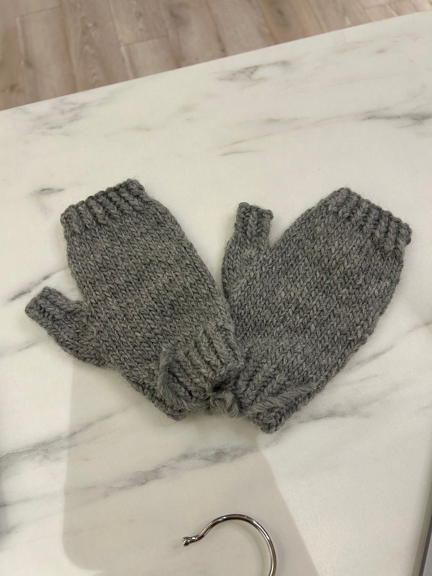 Grey Fingerless Gloves