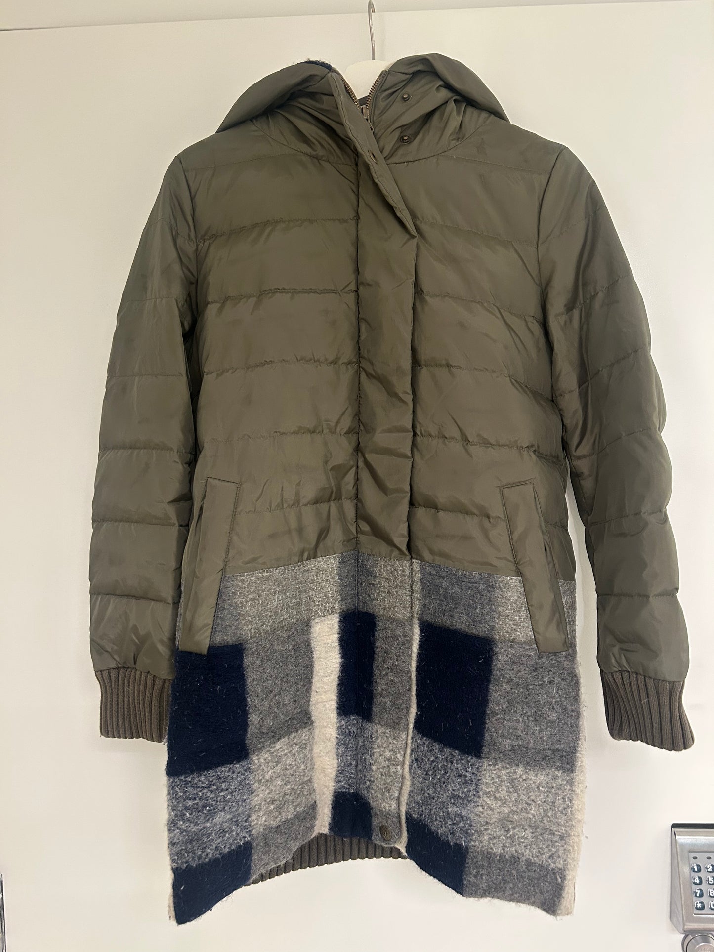 Green Puffer Flannel Jacket