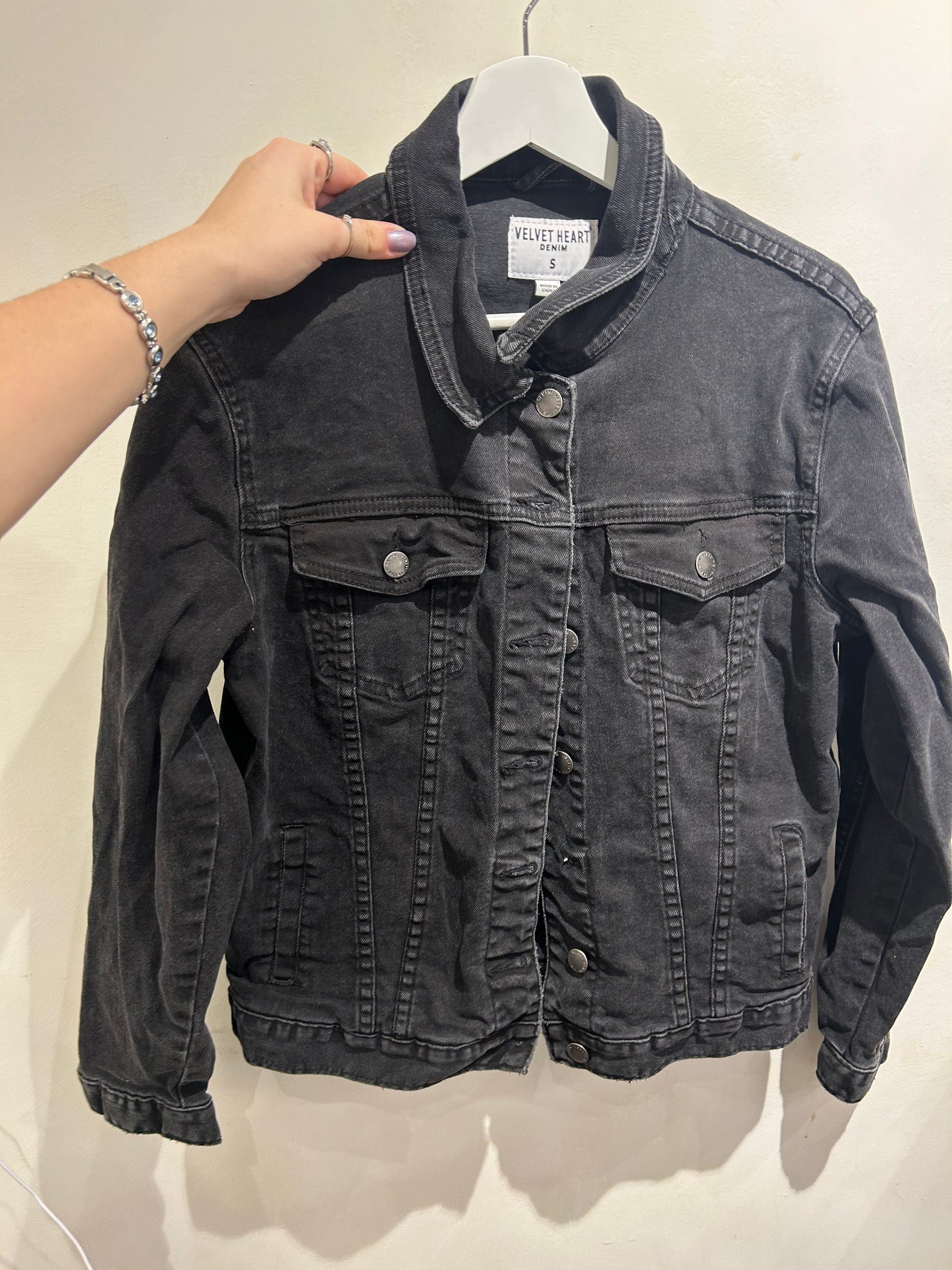 Velvet Heart Black Jean Jacket