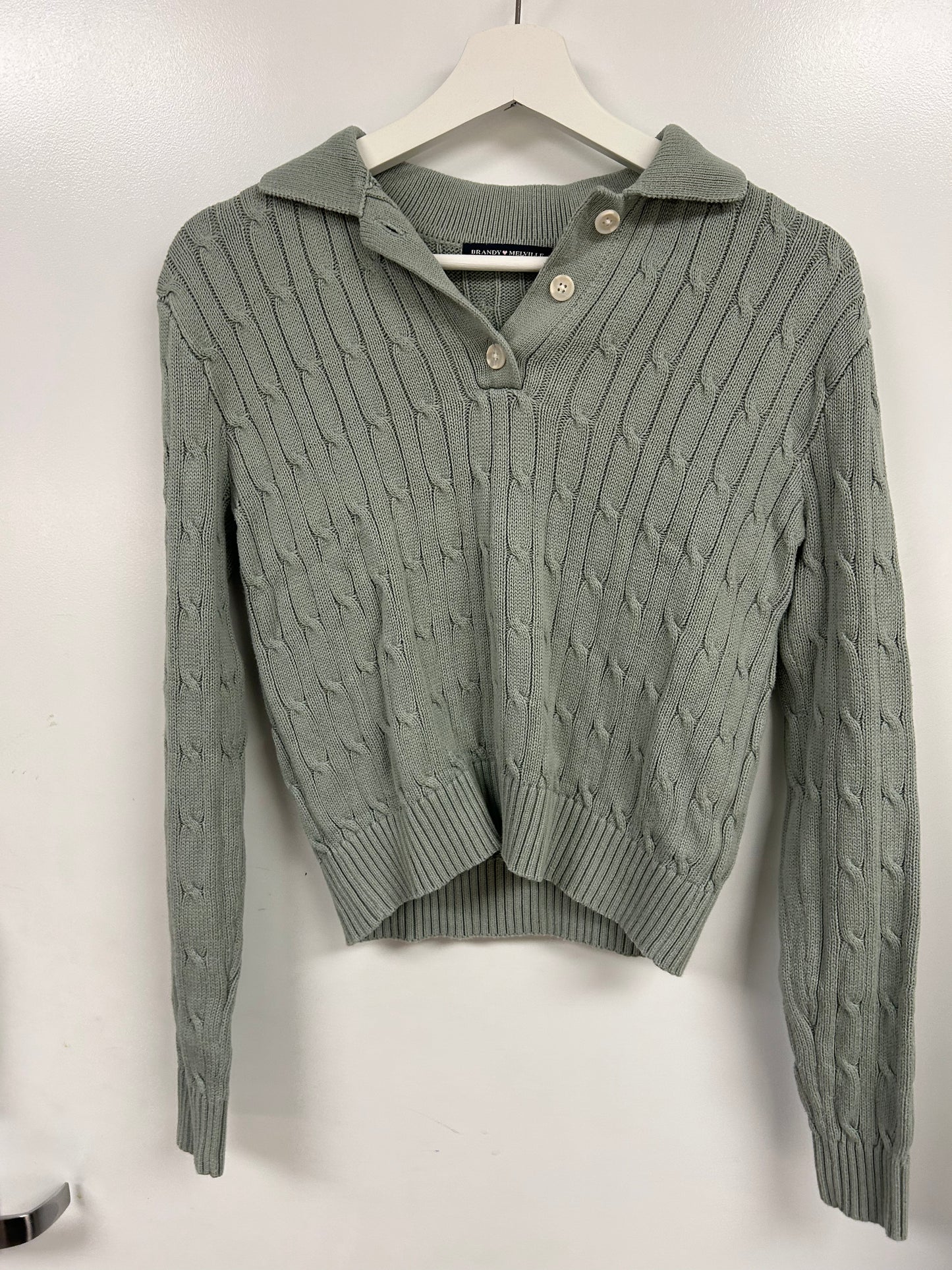 Green Brandy Melville Knit Sweater