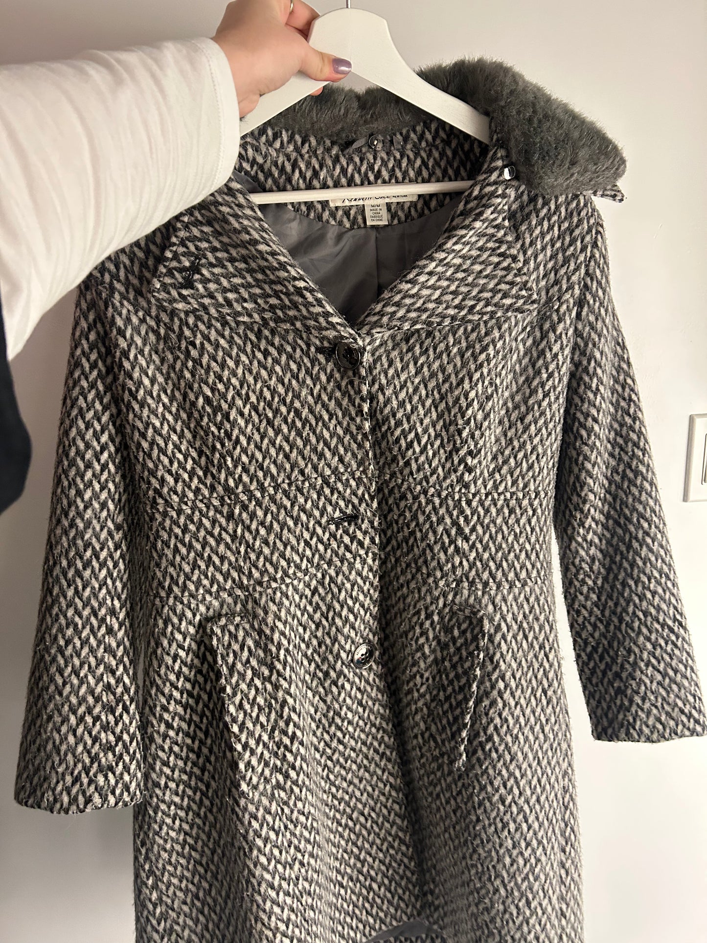 Kenneth Cole Wool Trenchcoat