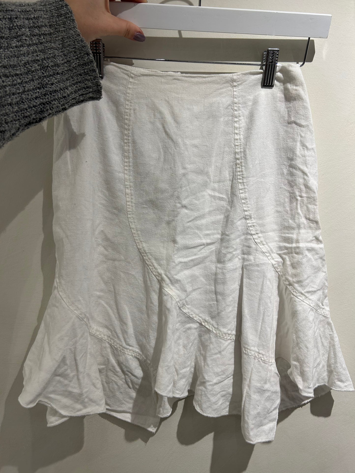 White Asymmetrical Skirt