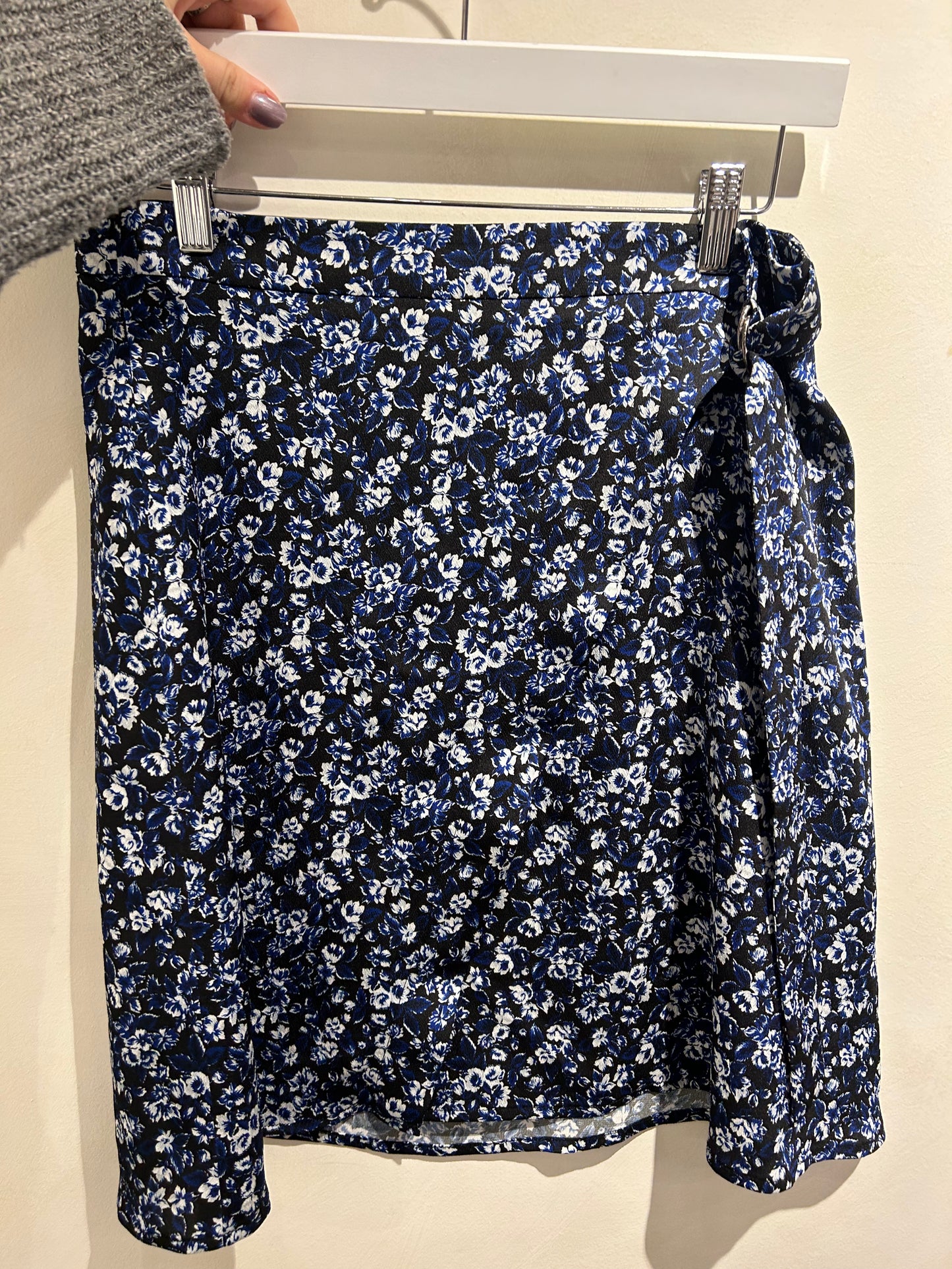 Blue & White Floral Skirt