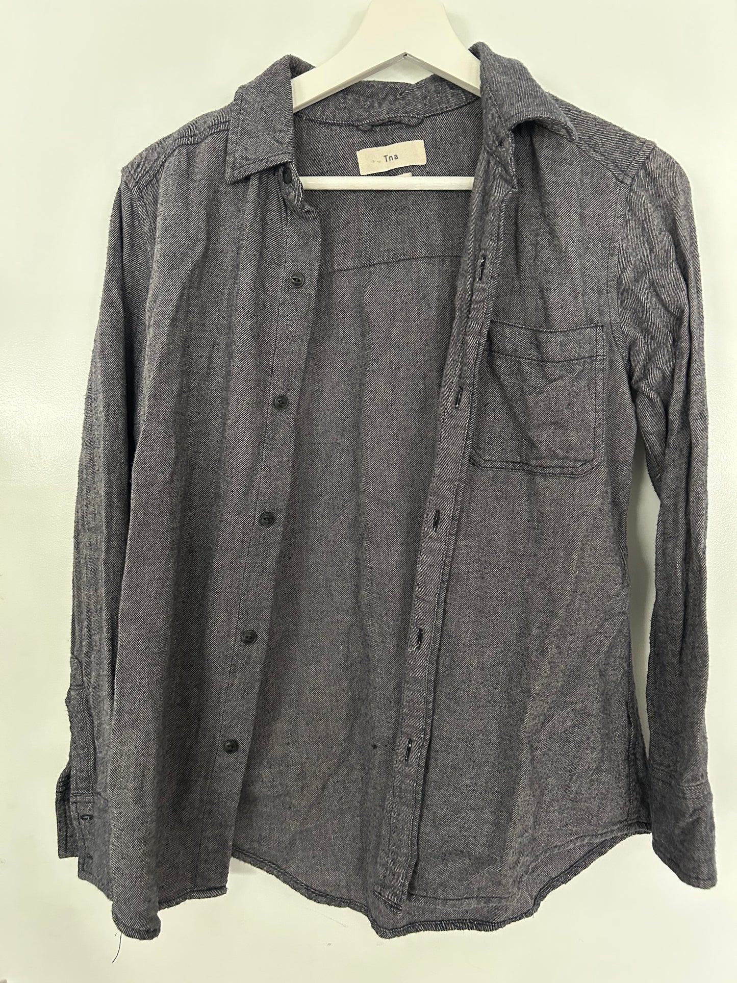 TNA Grey Button Up