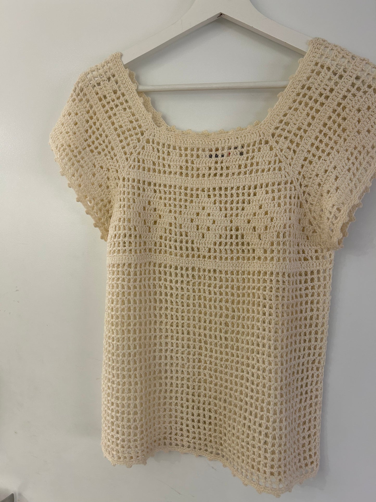 Cream Crochet Top