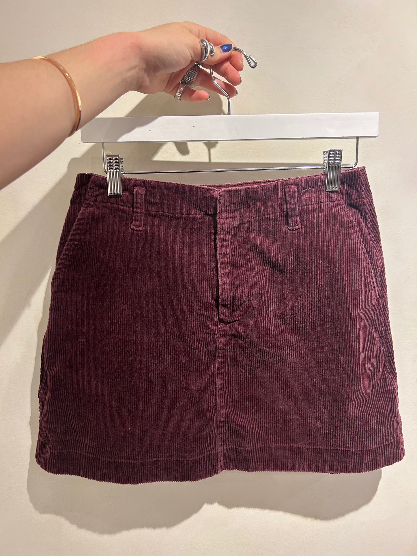 Plum Corduroy Skirt