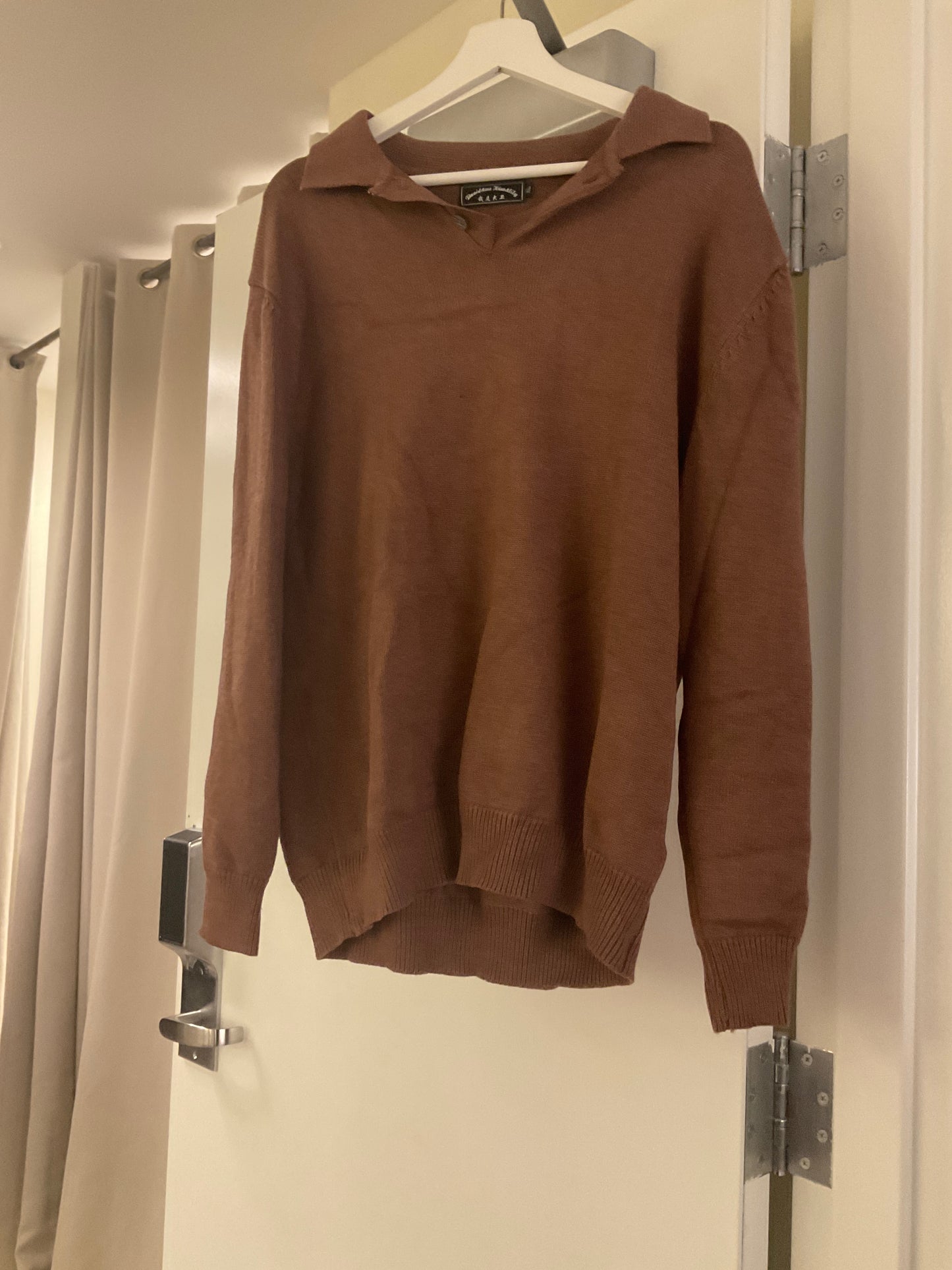 Brown Collared Sweater