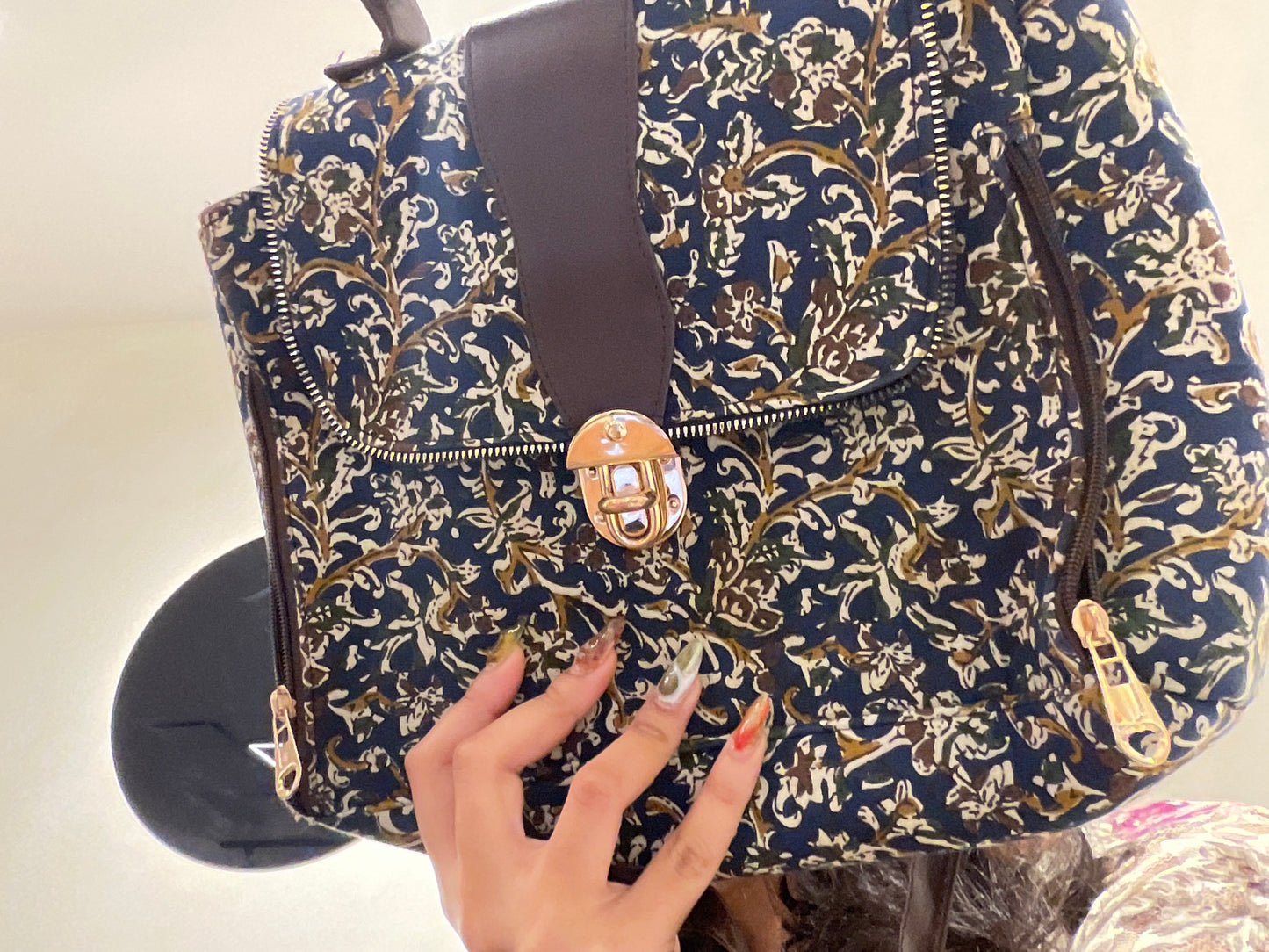 Blue Floral Purse
