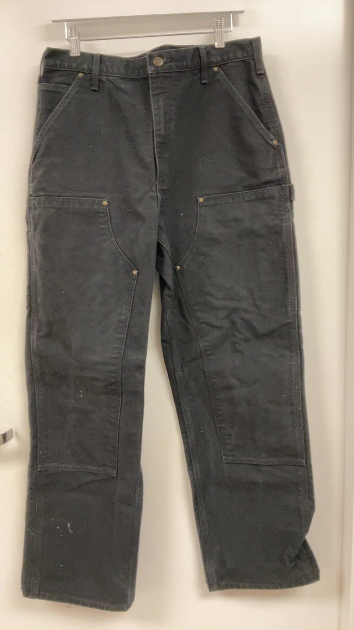 Black Double Knee Work Pants