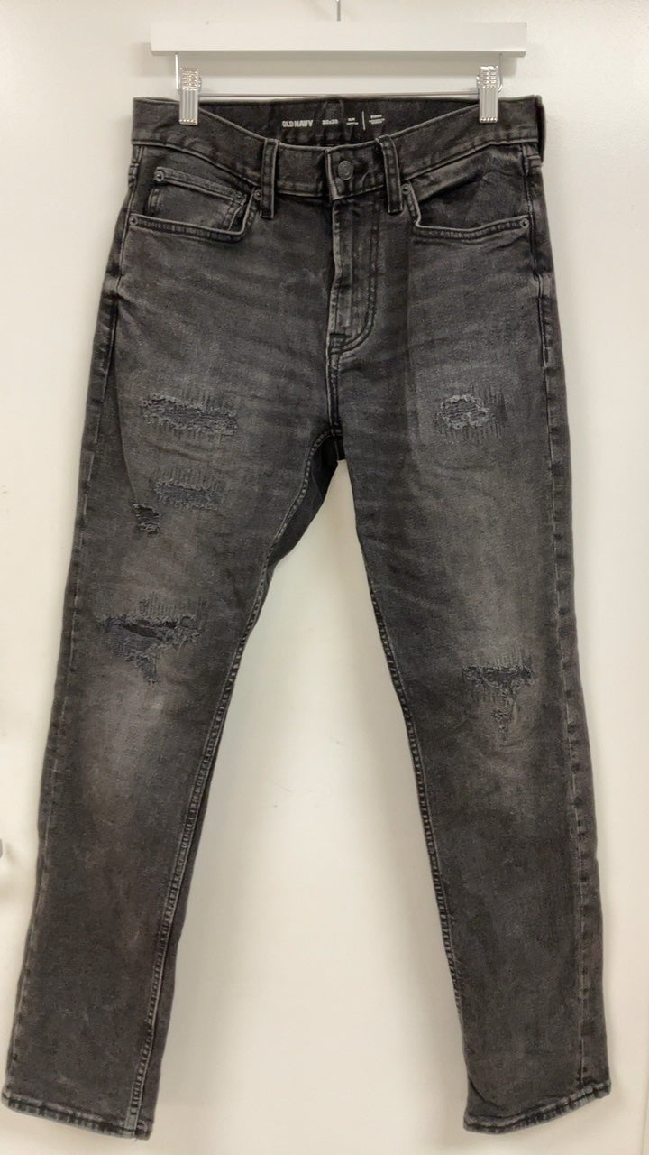 Distressed Gray Jeans