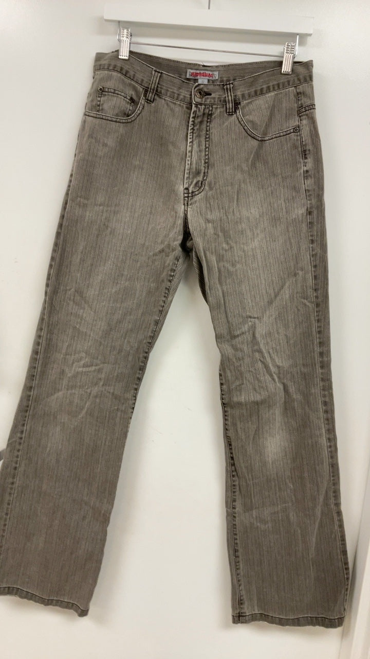 Grey Striped Jeans