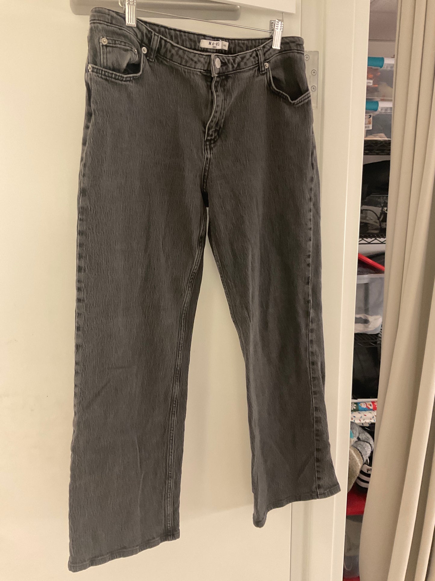 Greywash Wide Leg Jeans