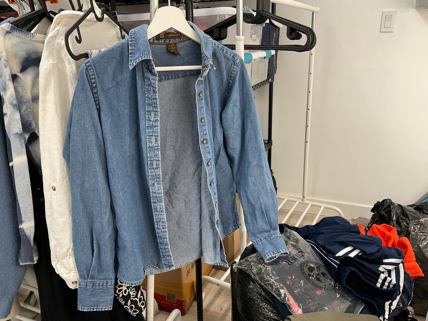 Denim Long Sleeve Button Up