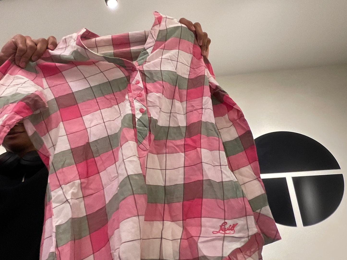 Pink/Green Plaid Shirt