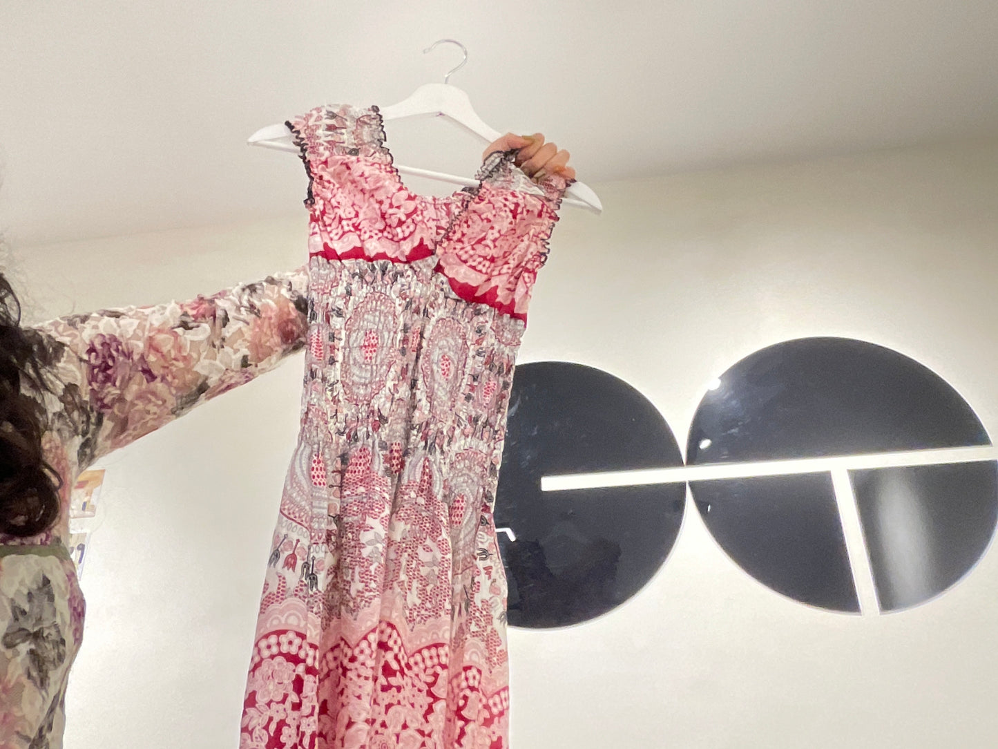 Red Patterned Maxi Dress