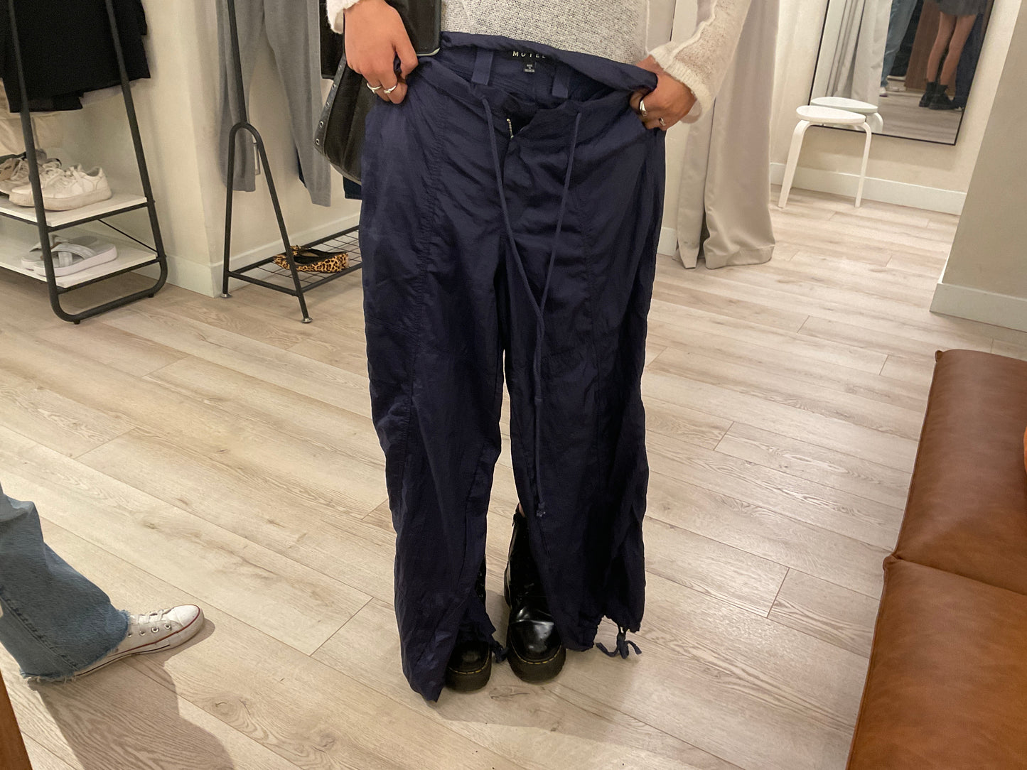 Motel x UO Blue Parachute Pants