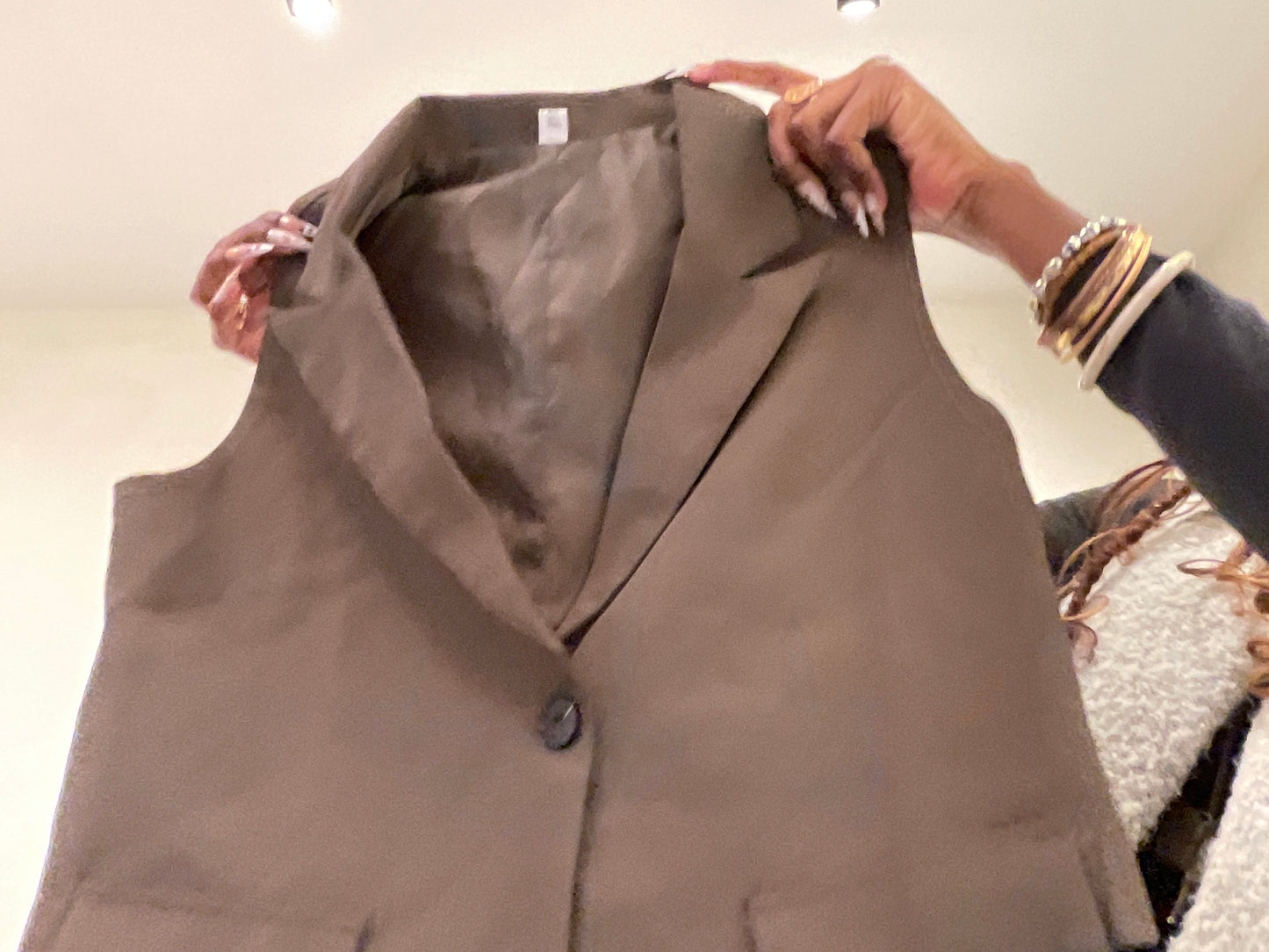Boxy Brown Vest