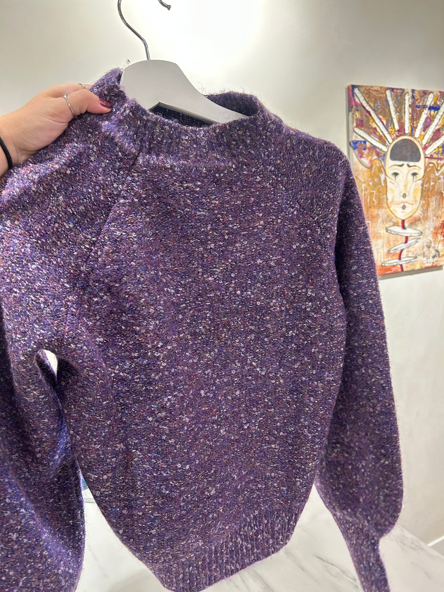 Speckled Purple Sweater