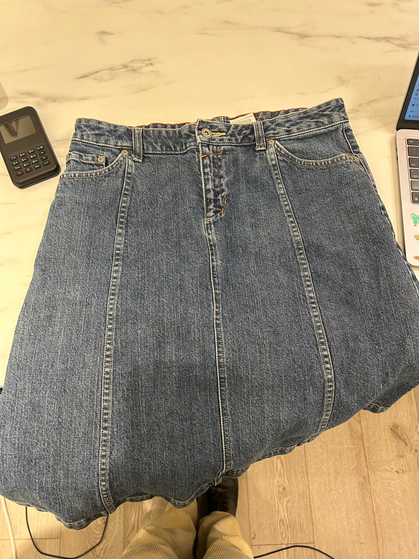 Denim Midi Skirt