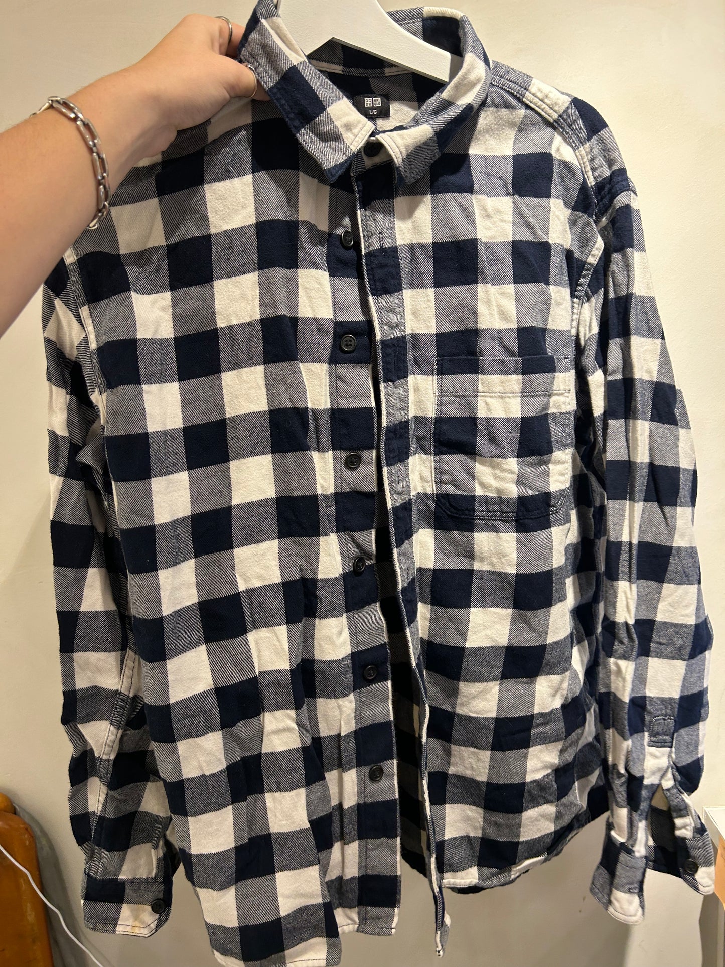 Uniqlo Navy & White Flannel