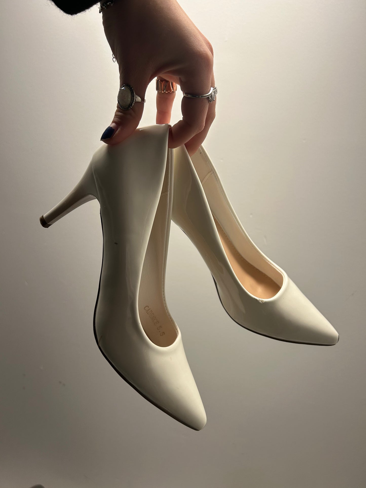Berness White Heels