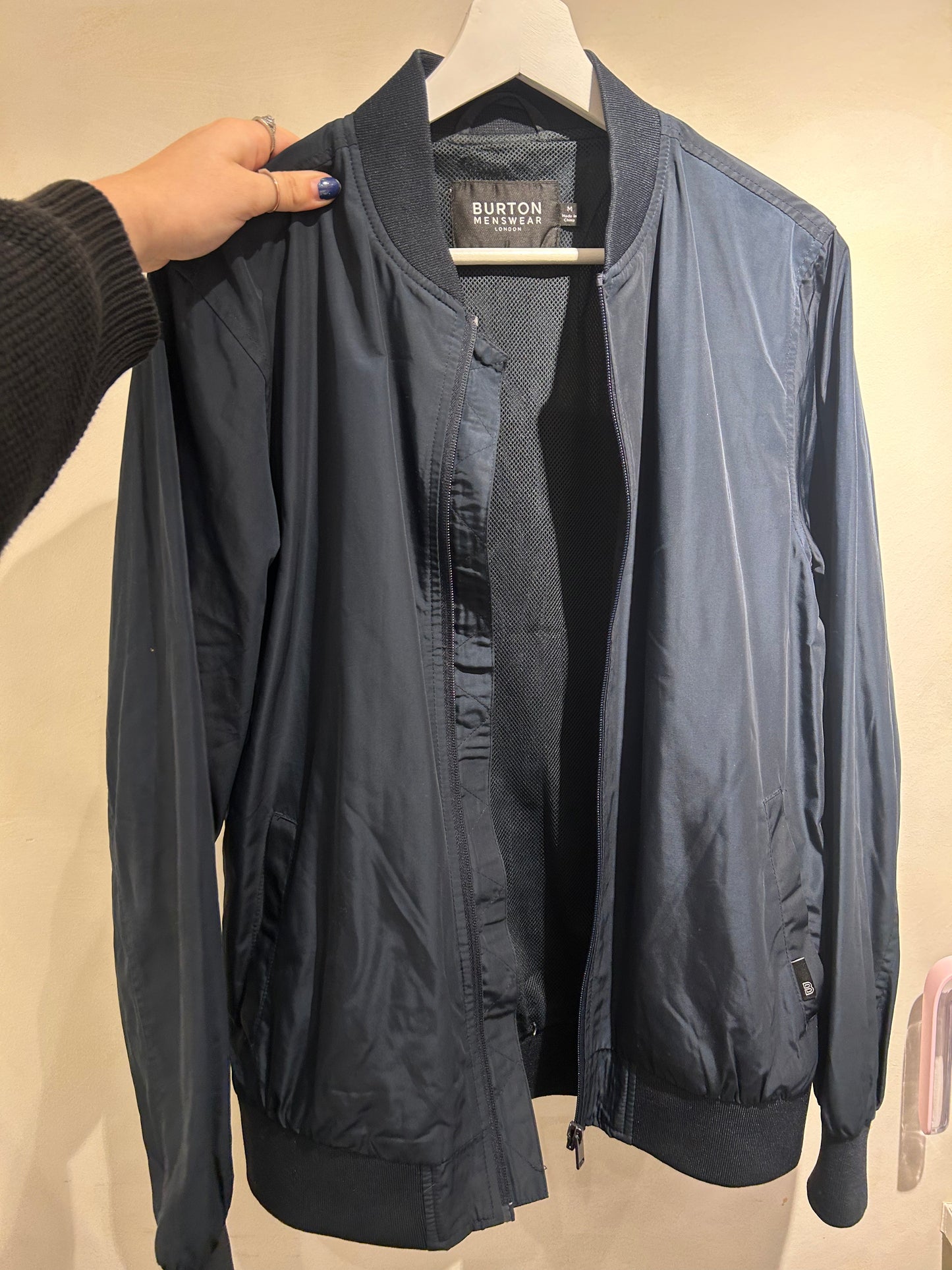 Burton Menswear Navy Jacket