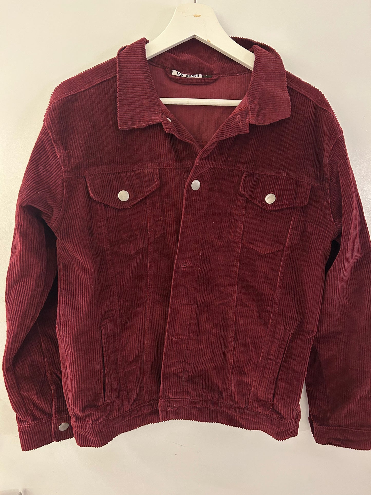 Maroon Corduroy Button Up