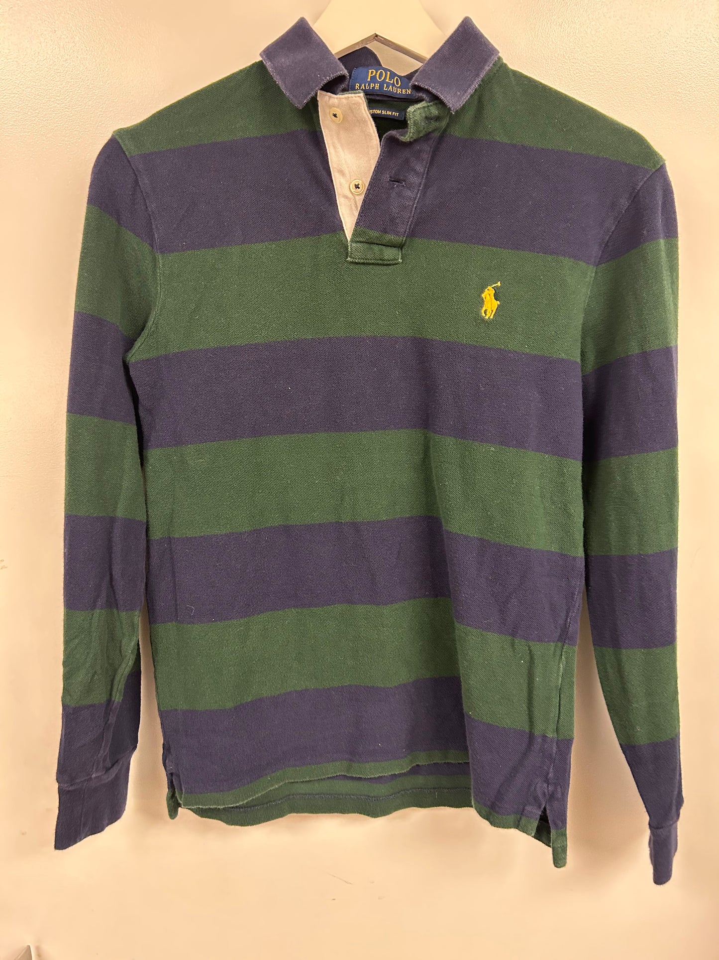 Ralph Lauren Blue & Green Striped Rugby Shirt