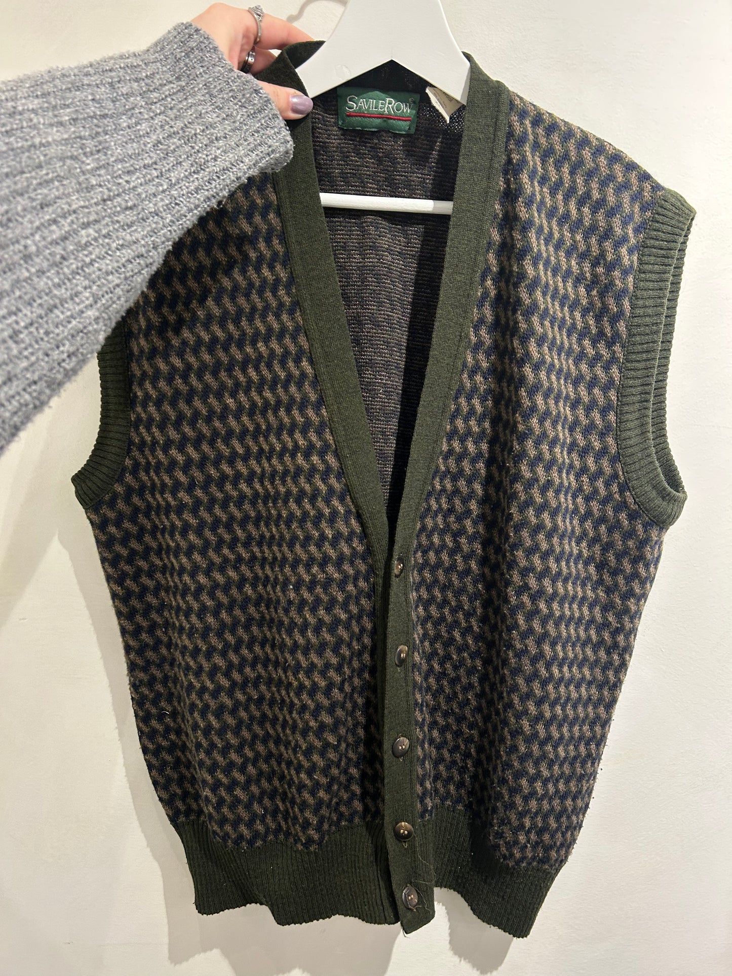 Green & Brown Sweater Vest