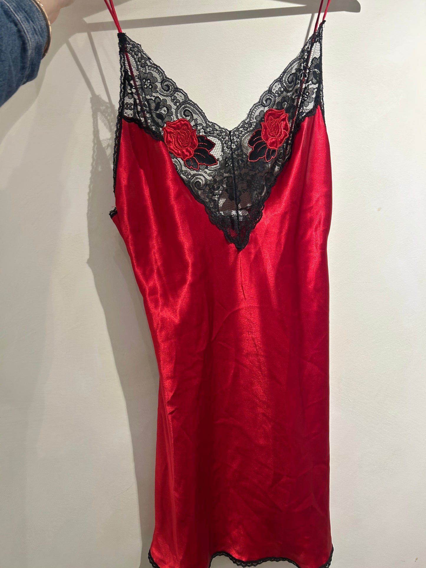 Red Lacy Slip Dress