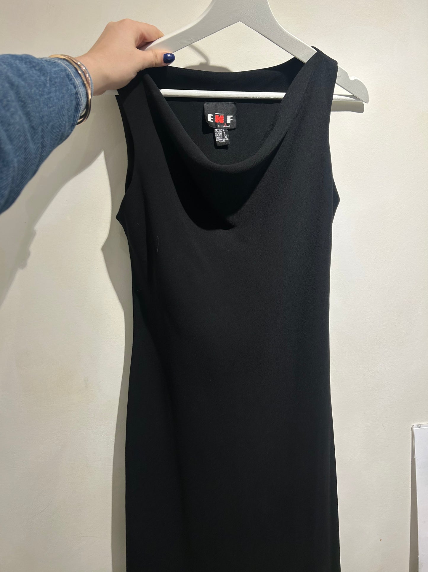 Black Sleeveless Asymmetrical Dress