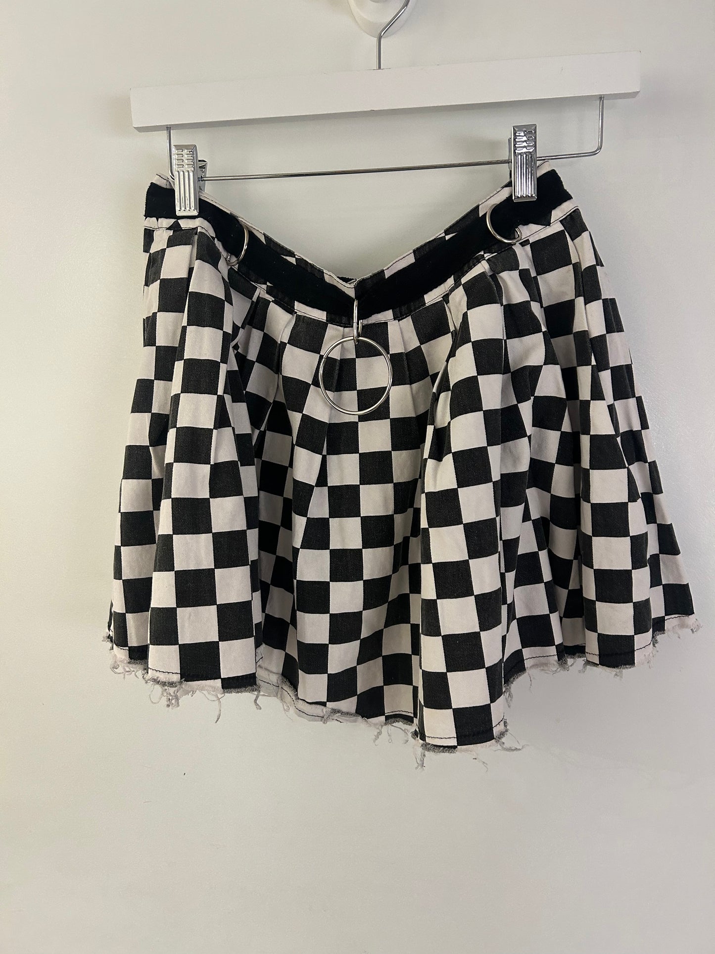 Checkered B&W Mini Skirt