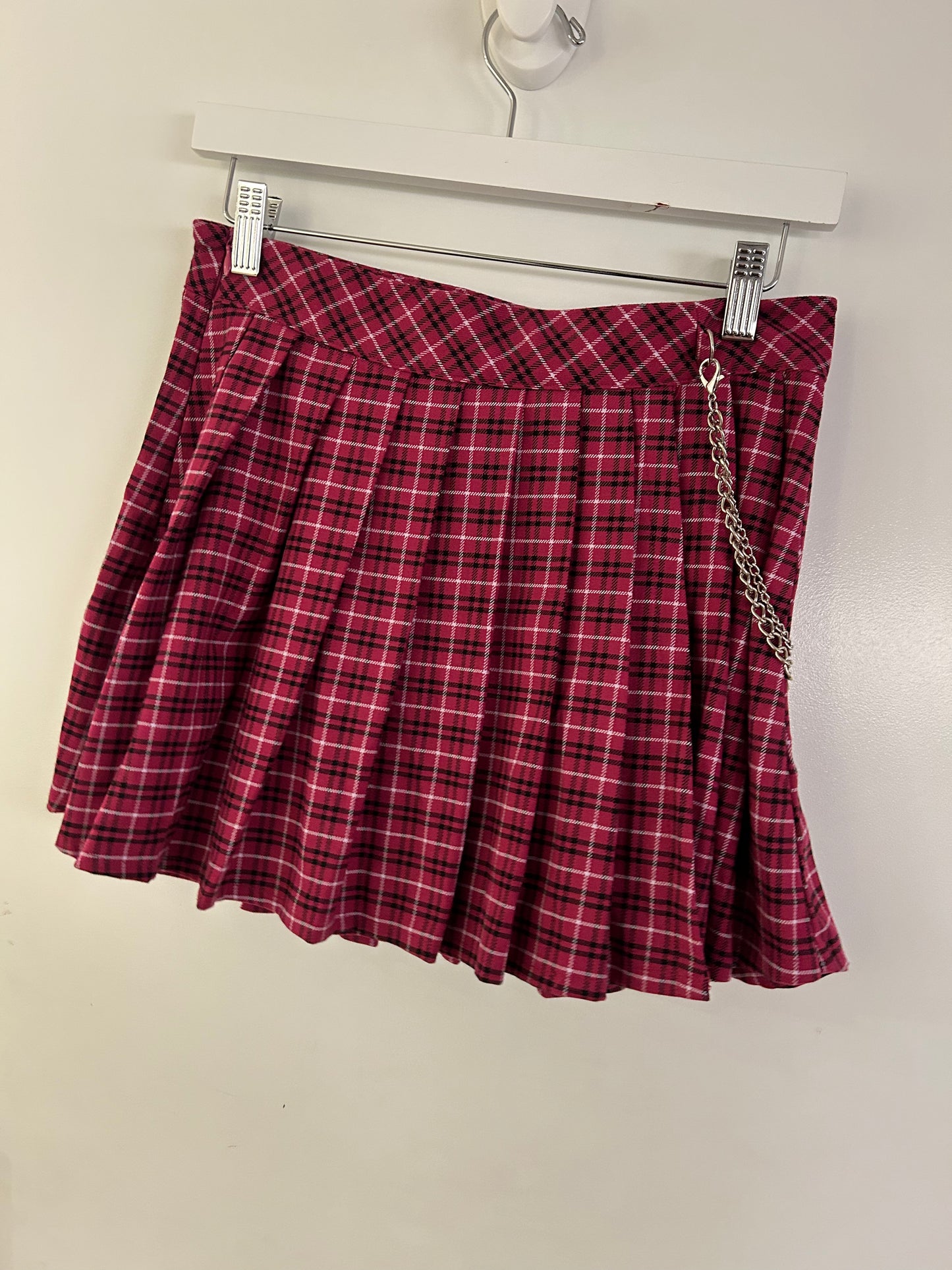 Berksha Pink Plaid Skirt