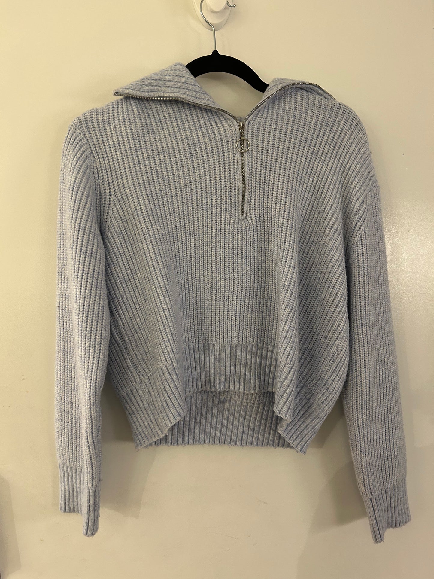 Blue Quarter Zip Sweater