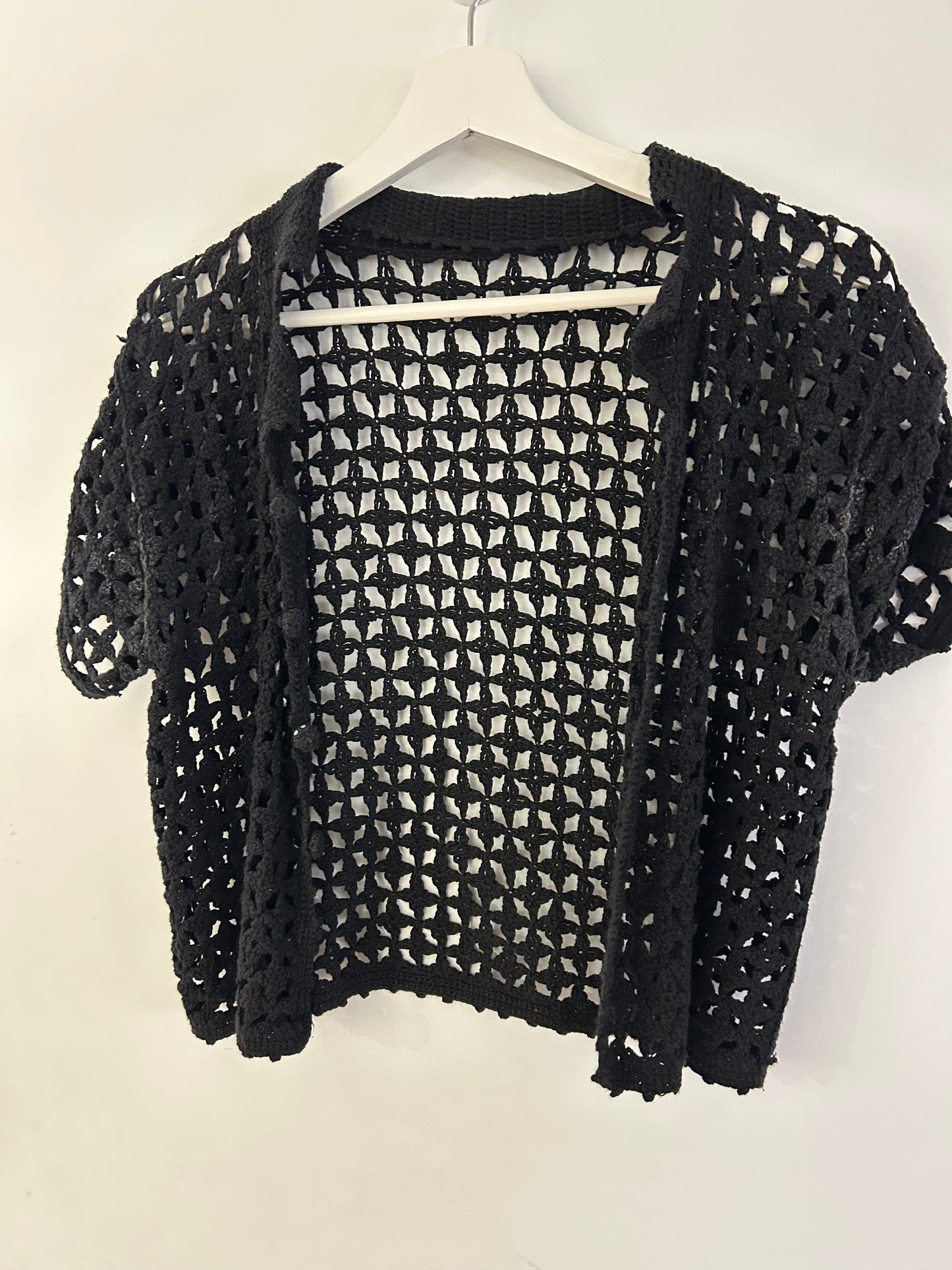 Black Open Cardigan