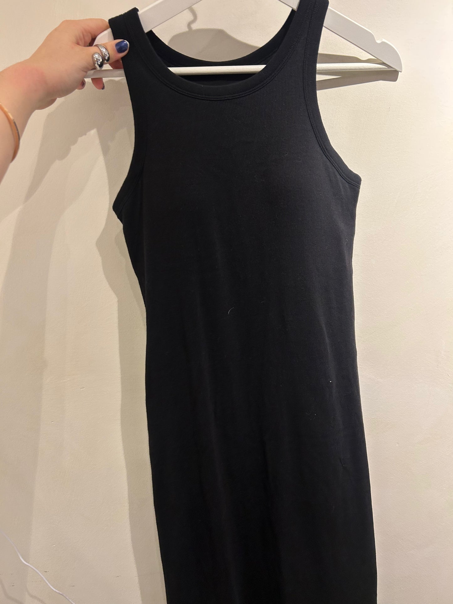 Black Padded Maxi Dress
